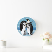 Kaiser Pinguin Clock Runde Wanduhr (Zuhause)