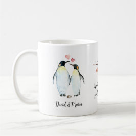 Kaiser Pinguin Couple in der Liebe Kaffeetasse