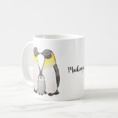 Kaiser Pinguin Familie Niedliche Pinguine Individu Kaffeetasse (Vorderseite Links)
