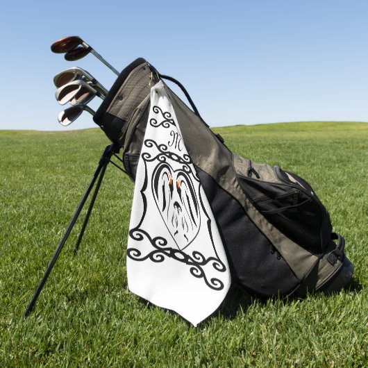 Kaiser Pinguin Forever Love Birds Golfhandtuch (Gras)