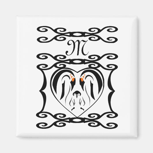 Kaiser Pinguin Forever Love Birds Magnet (Vorne)