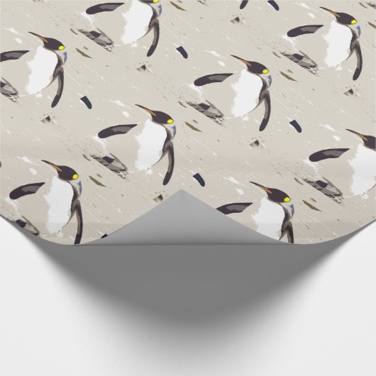 Kaiser-Pinguin Geschenkpapier (Ecke)
