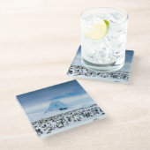 Kaiser-Pinguin-Kolonie Glasuntersetzer (Schrägansicht)