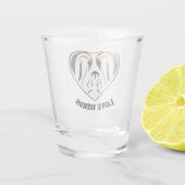 Kaiser Pinguin Liebe Herzmuskelglas Schnapsglas (Rückseite)