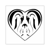 Kaiser Pinguin Liebe Herzstück Gummistempel (Prägung)