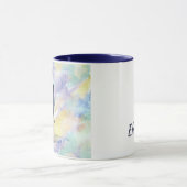 Kaiser-Pinguin mit Baby-Küken-Aquarell Tasse (Zentrum)