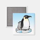 Kaiser Pinguin mit Küken Magnet (Vorderseite/Rückseite)