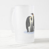 Kaiser-Pinguin-Nisten Mattglas Bierglas (Vorderseite Links)