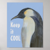 Kaiser Pinguin-Poster zum Klimawandel Poster (Vorne)
