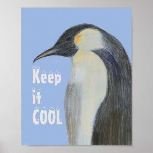 Kaiser Pinguin-Poster zum Klimawandel Poster (Vorne)