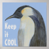 Kaiser Pinguin-Poster zum Klimawandel Poster (Vorne)