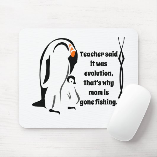 Kaiser Pinguin Vater Stehend mit Sohn Mousepad (Mit Mouse)