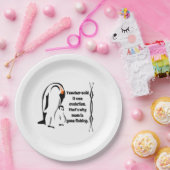 Kaiser Pinguin Vater Stehend mit Sohn Pappteller (Party)