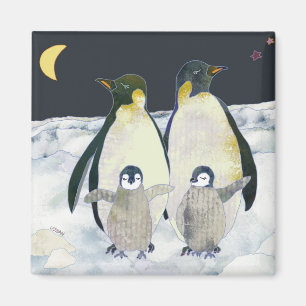 Kaiser-Pinguin-Winter-Spaß Magnet