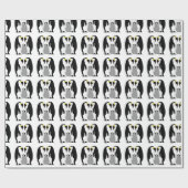 Kaiser-Pinguine und -küken Geschenkpapier (Flach)