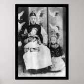 Kaiser Pu Yi mit Vater und Bruder 1909 Poster (Vorne)