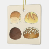 Kaiser Pumpernickel Sandwich Brot Dinner Rolls Keramikornament (Links)
