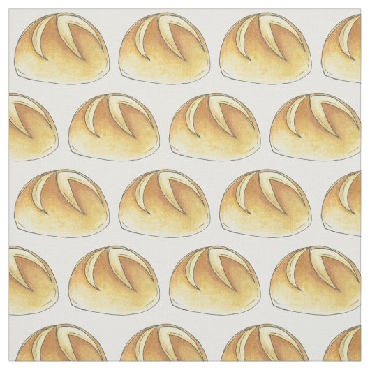 Kaiser Roll Brot Backen Boulangerie Breadmaking Stoff (Muster)