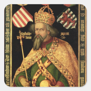 Kaiser Sigismund, heiliger römischer Kaiser Quadratischer Aufkleber