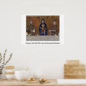 Kaiser und seine Ehefrau von byzantinischem Mosaik Poster (Küche)