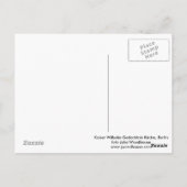 Kaiser Wilhelm Gedachtnis Kirche, Berlin Postkarte (Rückseite)