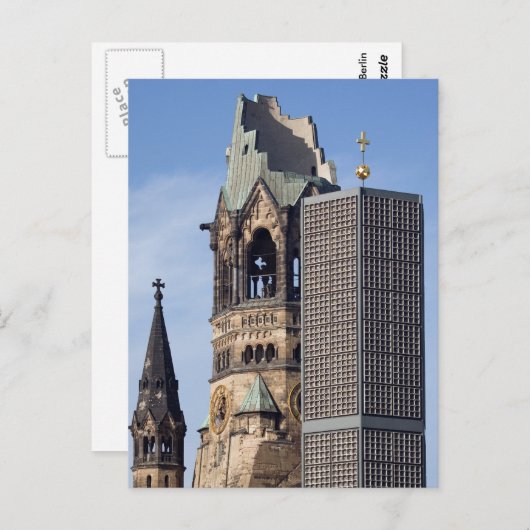 Kaiser Wilhelm Gedächtniskirche, Berlin Postkarte (Vorne/Hinten)