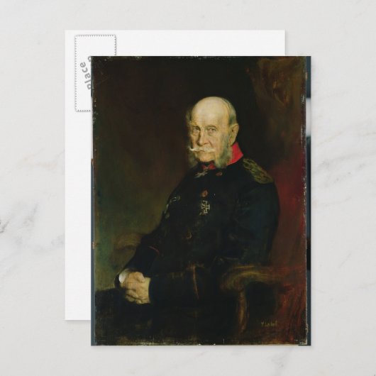 Kaiser Wilhelm I , 1888 Postkarte (Vorne/Hinten)