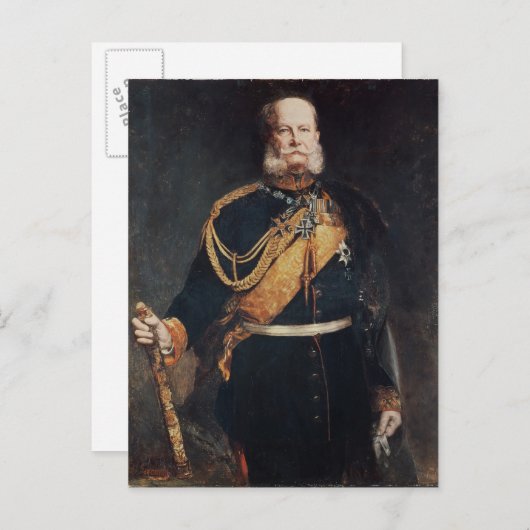 Kaiser Wilhelm I Postkarte (Vorne/Hinten)