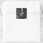 Kaiser Wilhelm I Quadratischer Aufkleber (Tasche)