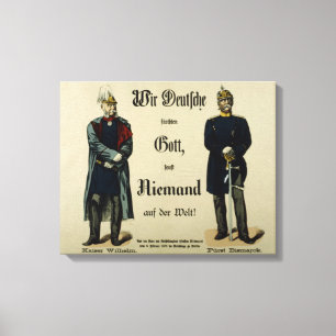 Kaiser Wilhelm I und Prinz Bismarck Leinwanddruck