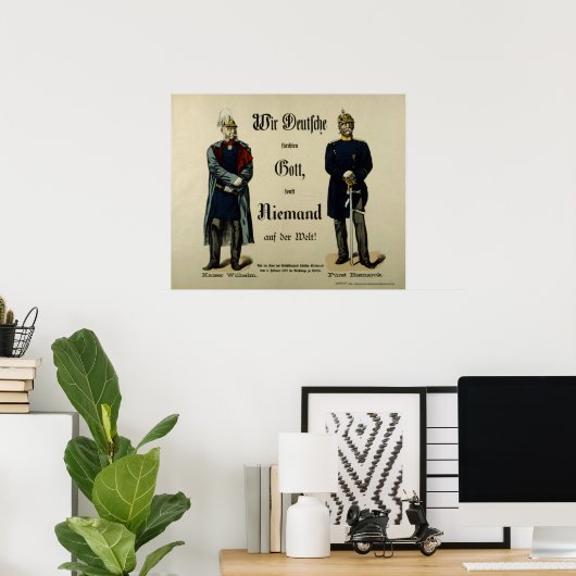 Kaiser Wilhelm I. und Prinz Bismarck Poster (Heimbüro)