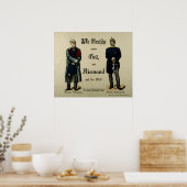 Kaiser Wilhelm I. und Prinz Bismarck Poster (Küche)