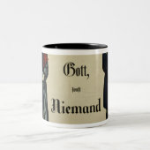 Kaiser Wilhelm I und Prinz Bismarck Zweifarbige Tasse (Mittel)