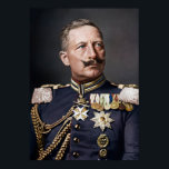 Kaiser Wilhelm II. 1908 eingefärbt Poster<br><div class="desc">Kaiser Wilhelm II. (1859-1941) war der letzte deutsche Kaiser und König von Preußen,  dessen aggressive Politik und Führung zum Beginn des Ersten Weltkriegs beitrugen.</div>