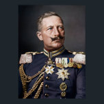 Kaiser Wilhelm II. 1908 eingefärbt Poster<br><div class="desc">Kaiser Wilhelm II. (1859-1941) war der letzte deutsche Kaiser und König von Preußen,  dessen aggressive Politik und Führung zum Beginn des Ersten Weltkriegs beitrugen.</div>