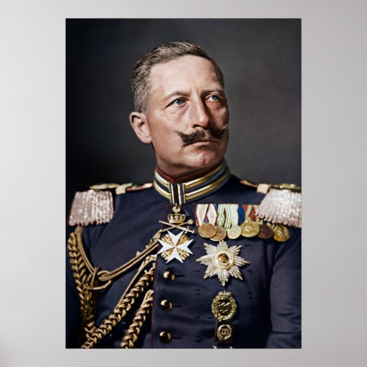 Kaiser Wilhelm II. 1908 eingefärbt Poster (Vorne)
