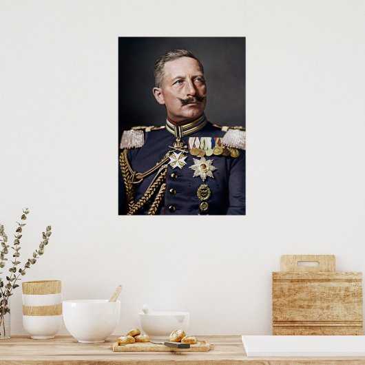 Kaiser Wilhelm II. 1908 eingefärbt Poster (Küche)