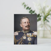 Kaiser Wilhelm II. 1908 eingefärbt Postkarte (Stehend Vorderseite)