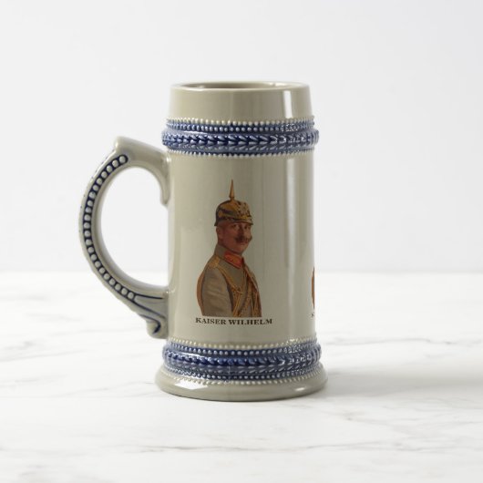 Kaiser Wilhelm II Beer Stein Bierglas (Links)