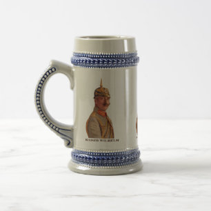 Kaiser Wilhelm II Bierkrug Bierglas