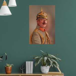 Kaiser Wilhelm II., Deutscher Kaiser m/Unterschrif Poster