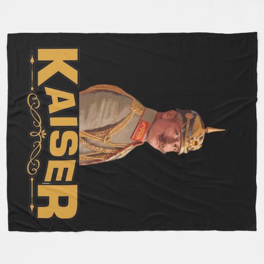 Kaiser Wilhelm II., Kaiser von Deutschland Fleecedecke (Vorderseite (Horizontal))