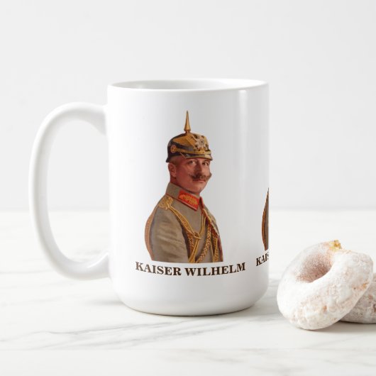 Kaiser Wilhelm II., Kaiser von Deutschland, Schenk Kaffeetasse (Mit Donut)