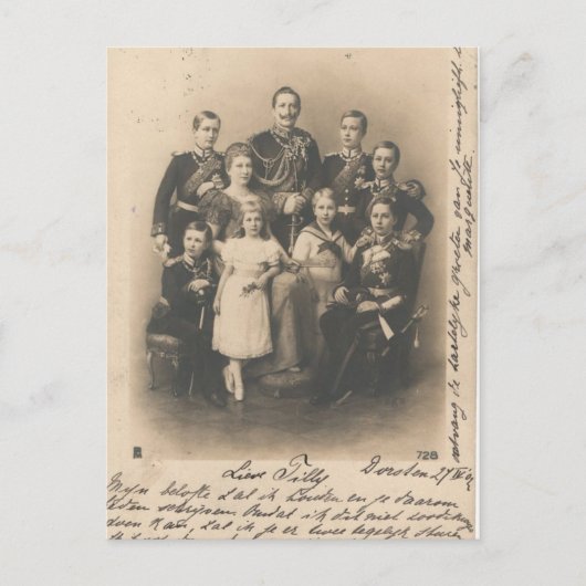 KAISER WILHELM II mit seiner Familie #017D Postkarte (Vorderseite)