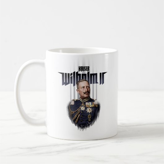 Kaiser Wilhelm II Portrait Kaffeetasse (Links)
