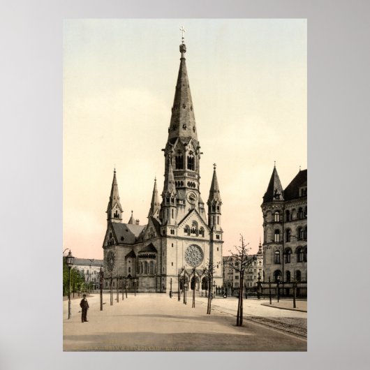 Kaiser Wilhelms Gedenkkirche, Berlin, Deutschland Poster (Vorne)