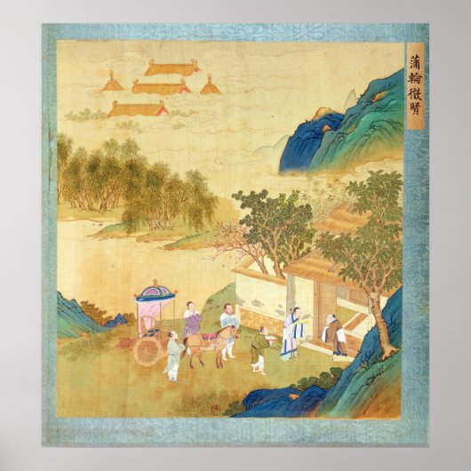 Kaiser Wu Ti begrüßt einen Mann mit Buchstaben Poster (Vorne)