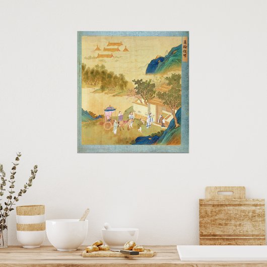 Kaiser Wu Ti begrüßt einen Mann mit Buchstaben Poster (Küche)