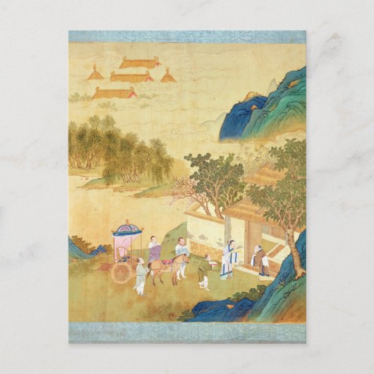 Kaiser Wu Ti begrüßt einen Mann mit Buchstaben Postkarte (Vorderseite)