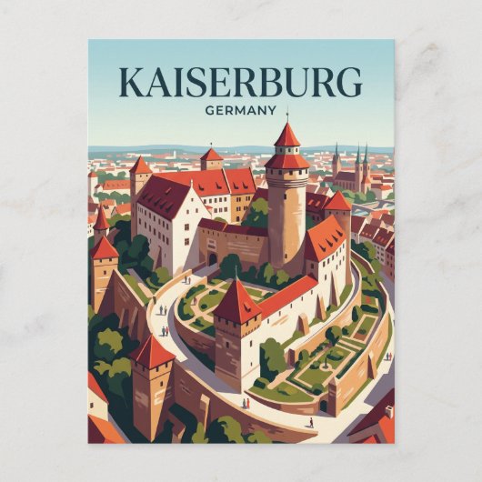 Kaiserburg Deutschland Postkarte (Vorderseite)